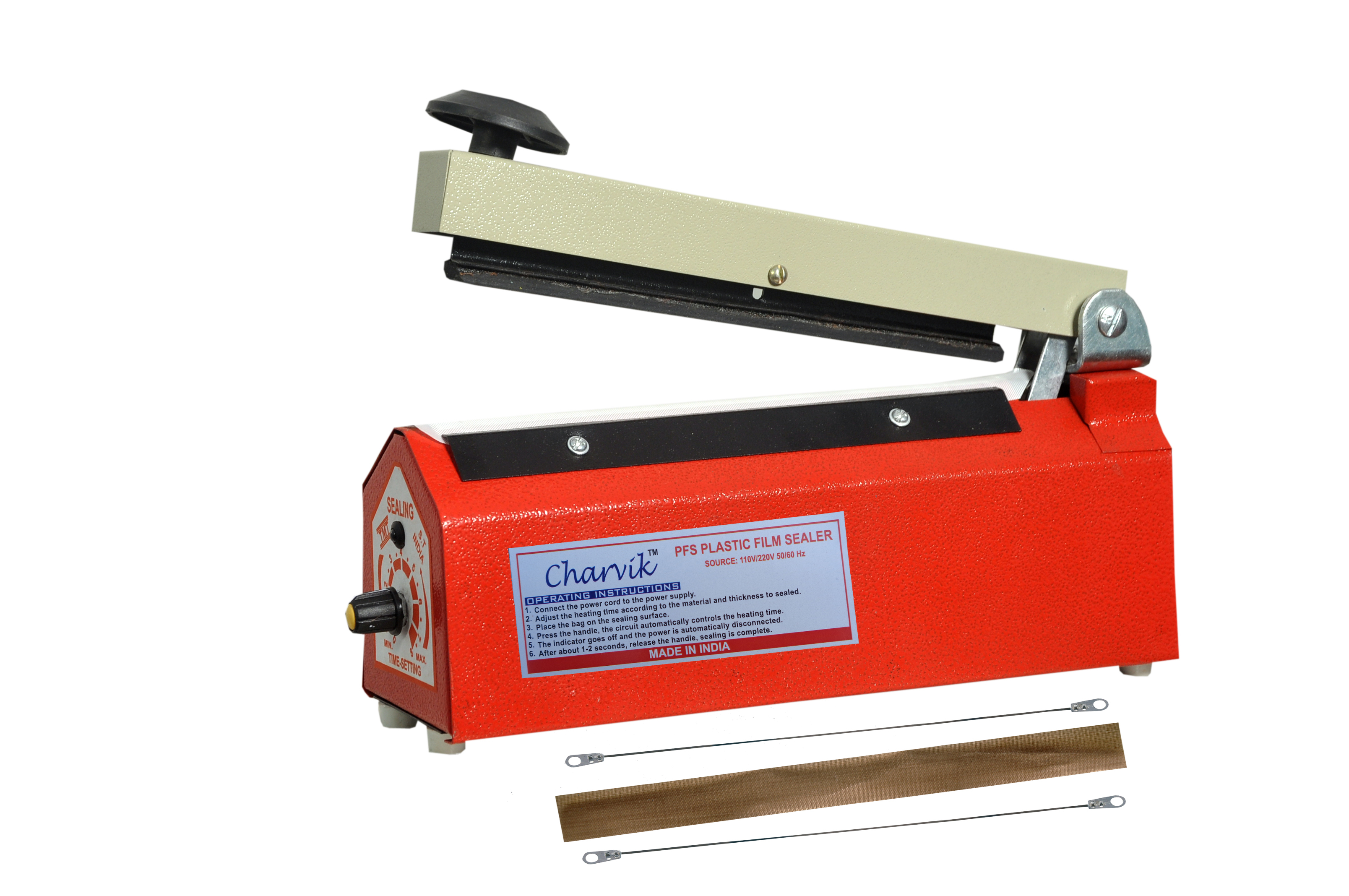 Charvik 8 Inche Sealing Machine Plastic Heat Impulse Sealer (Multicolour)