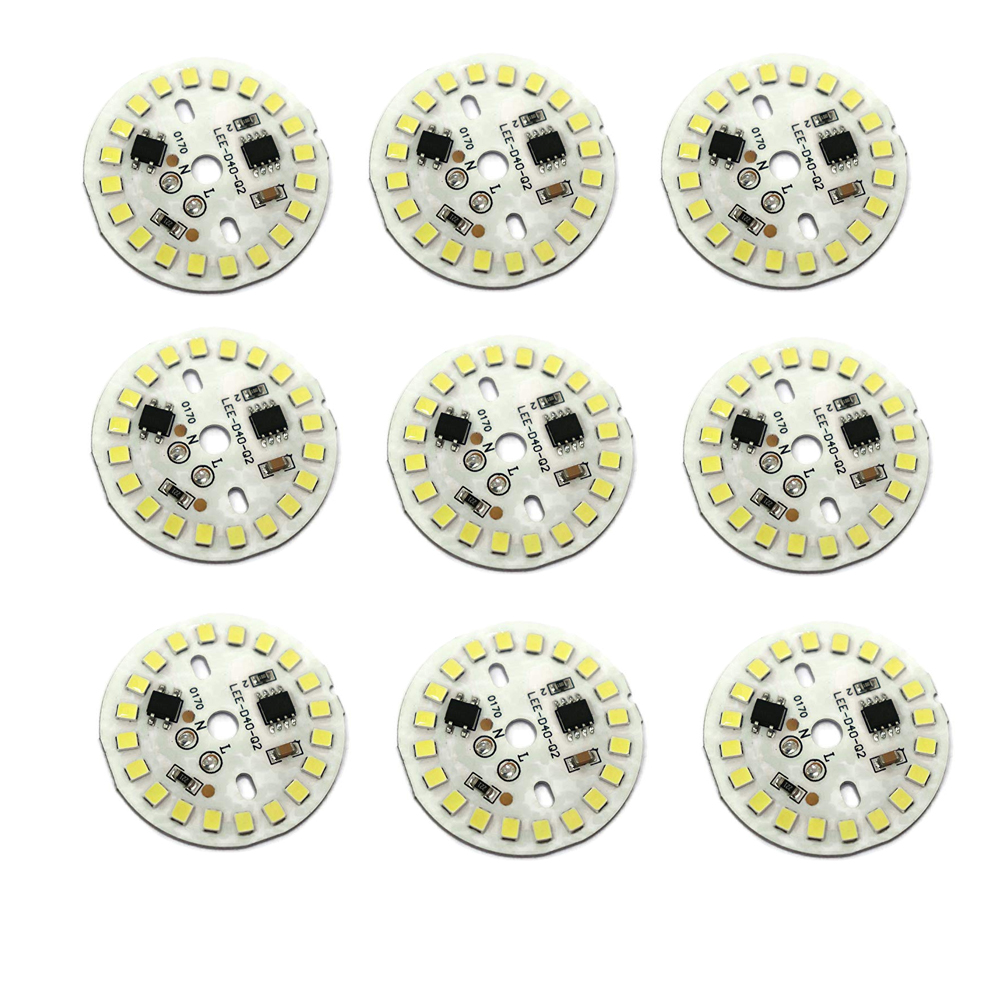 9 WATT DOB (Direct On Board) Warm White Color LED Bulb Raw Material of 9 Watt DOB (Direct On Board) Pack of 10 DOB PCB Only