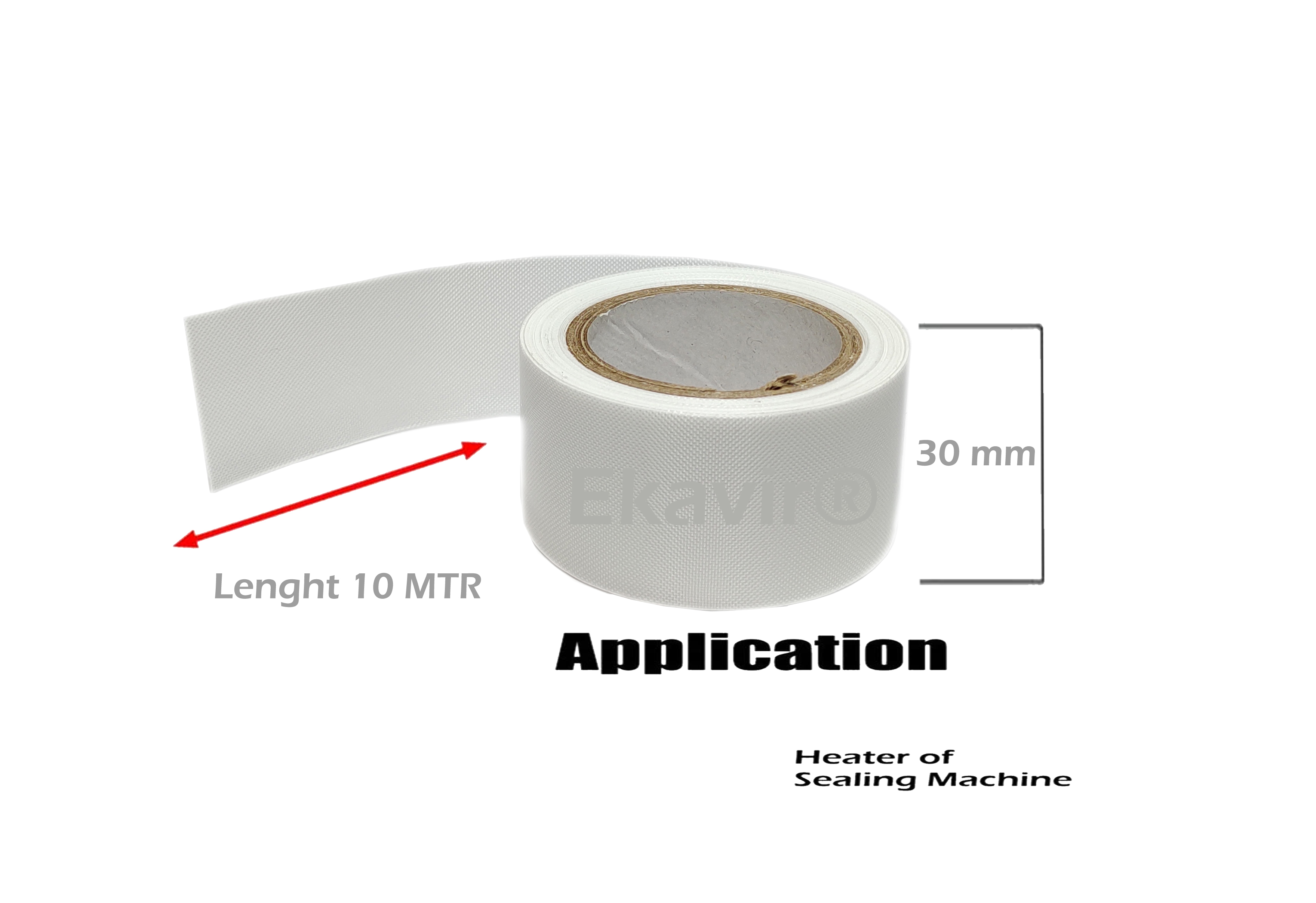 Ekavir Sealing Machine Cloth | Teflon Cloth for Packing Machine High Temperature 10 MTR Roll, 30MM